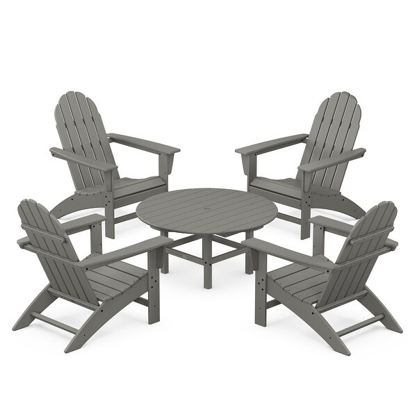 POLYWOOD Vineyard 5Piece Adirondack Chair Conversation Set