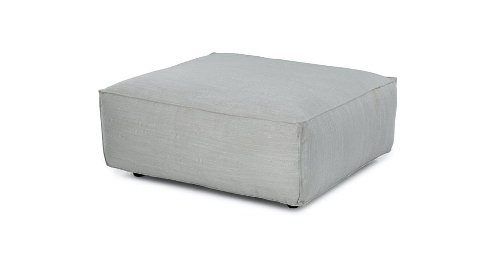 Gray Fabric Modular Ottoman | Article Solae Modern Furniture