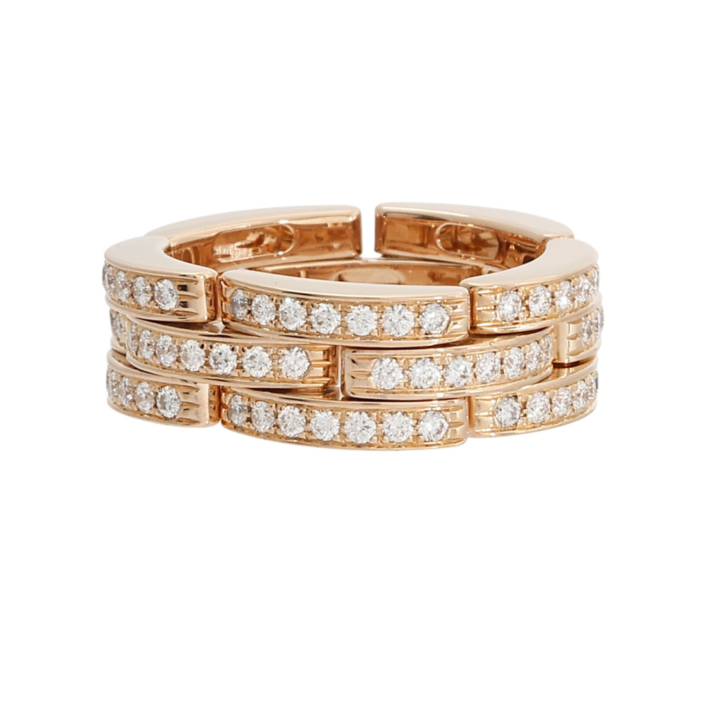 Cartier Mayon Pantale Ring 18K Rose Gold Diamond N4749100