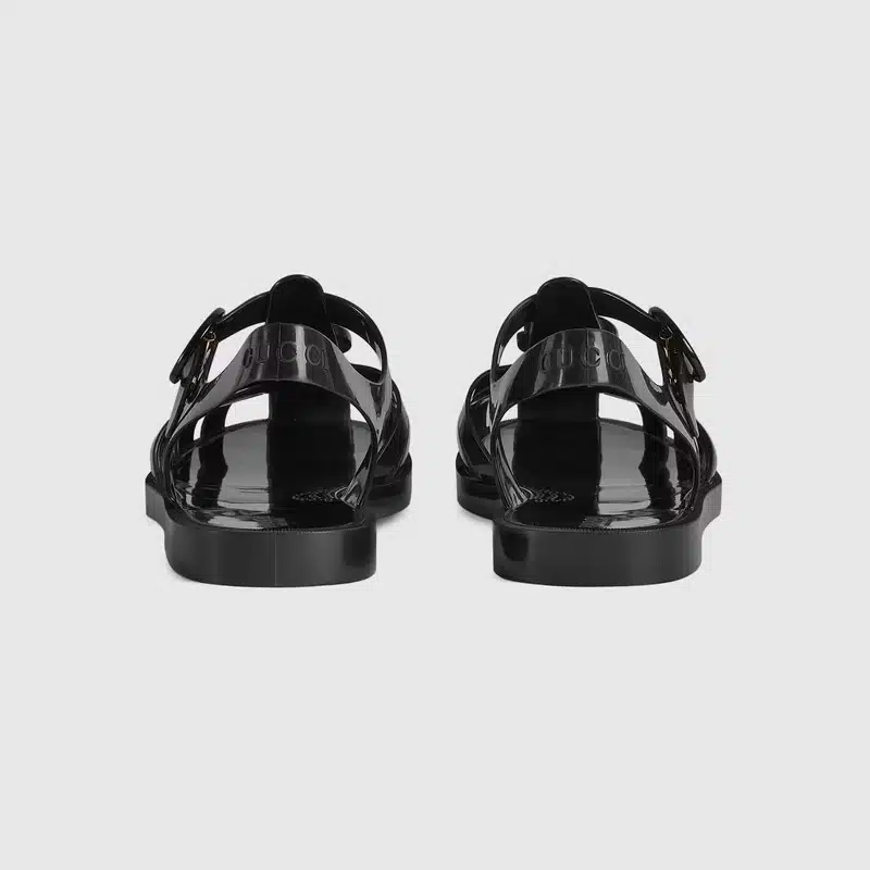 Gucci Sandal With Double G Black 674132 Fm00 1000