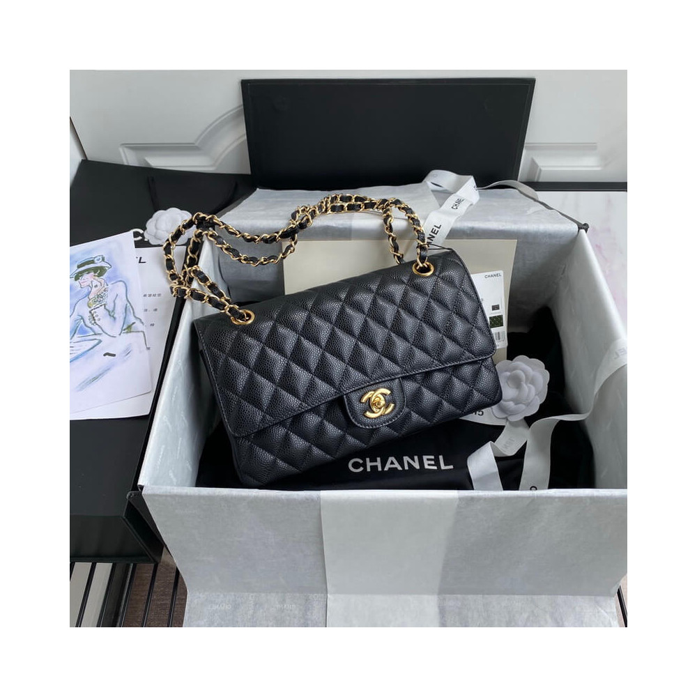 Chanel Caviar Calfskin Medium Classic Double Flap Bag 25.5cm