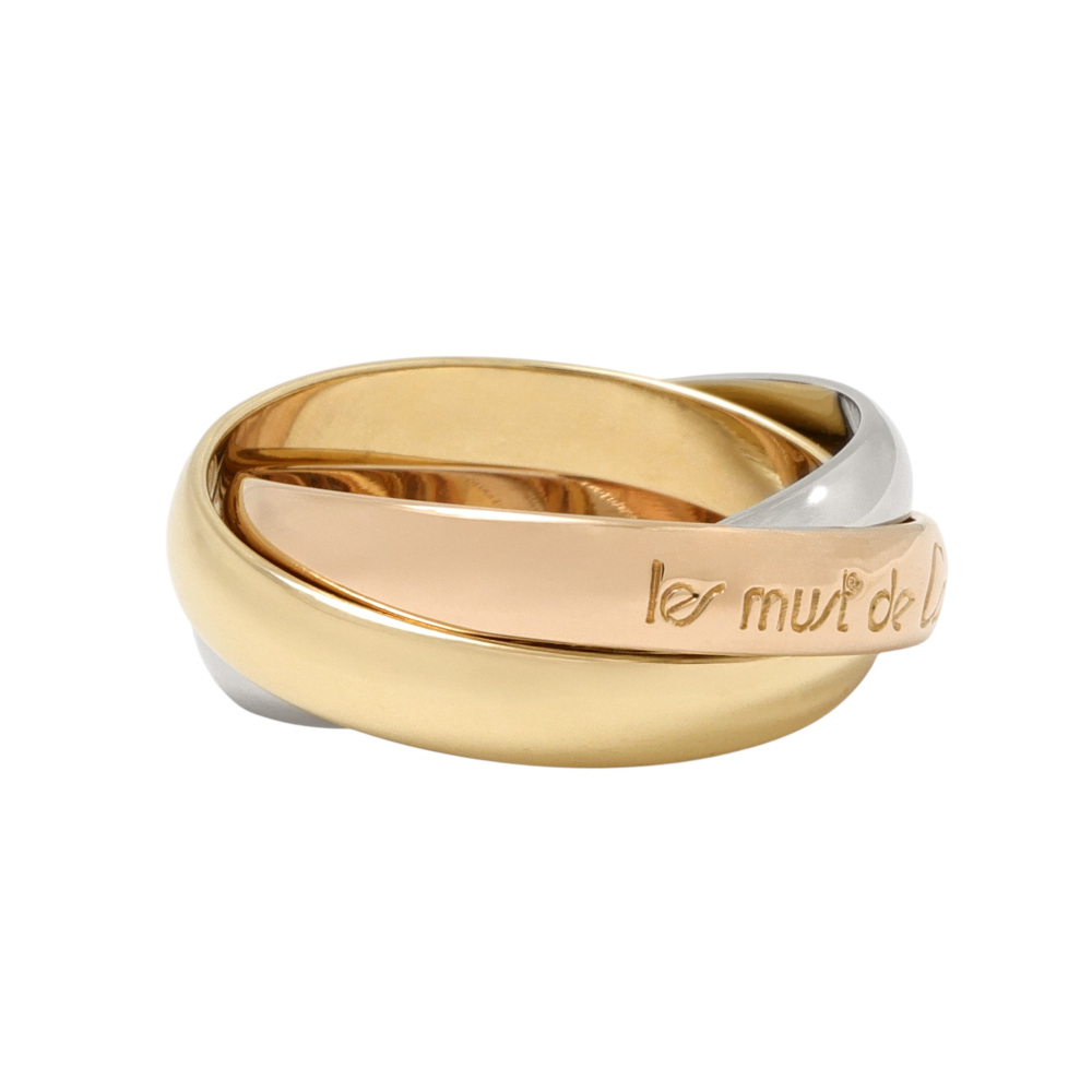 Cartier Trinity Classic Model Ring Tri-Gold