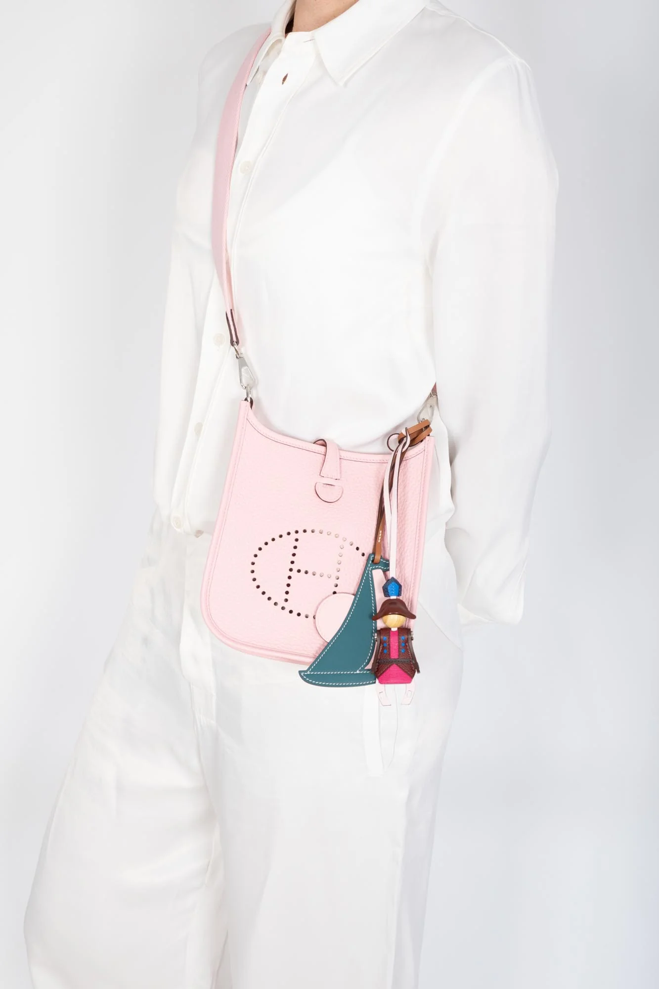Hermès Evelyne 16 TPM Rose Sakura Clemence Palladium Hardware