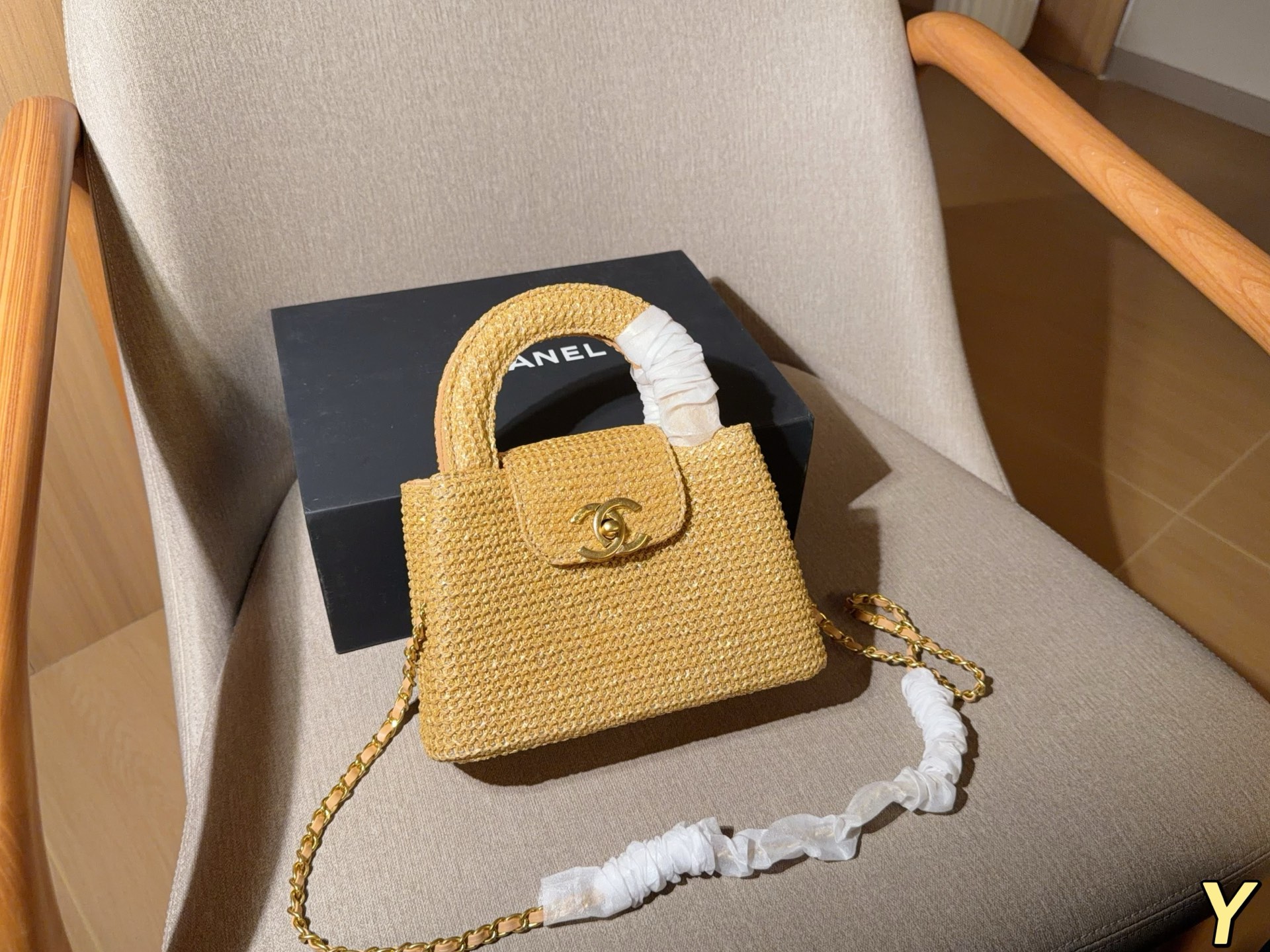 Chanel Kelly straw woven bag - cnluxepick