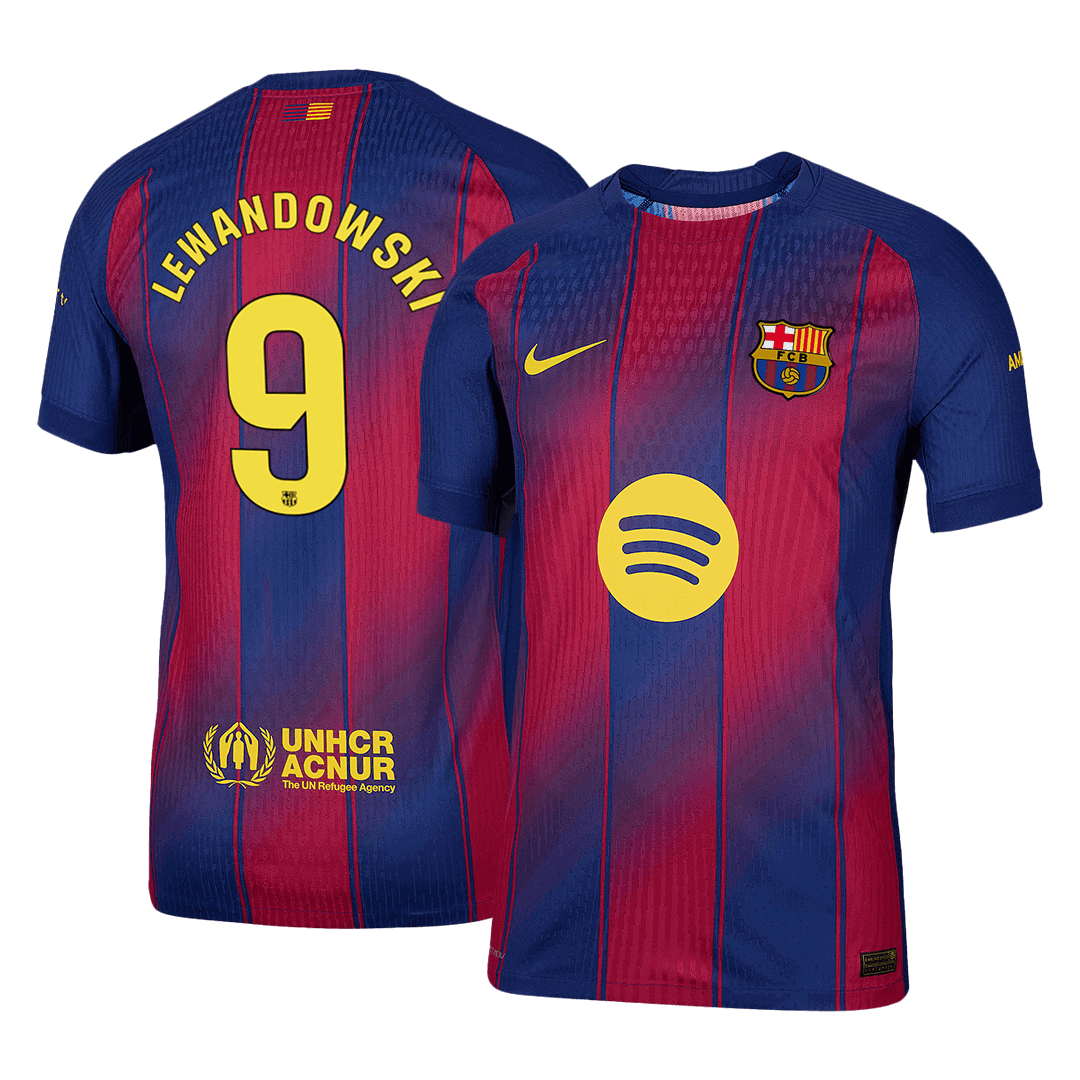 LEWANDOWSKI #9 Barcelona Home Player Version Jersey 2025/26