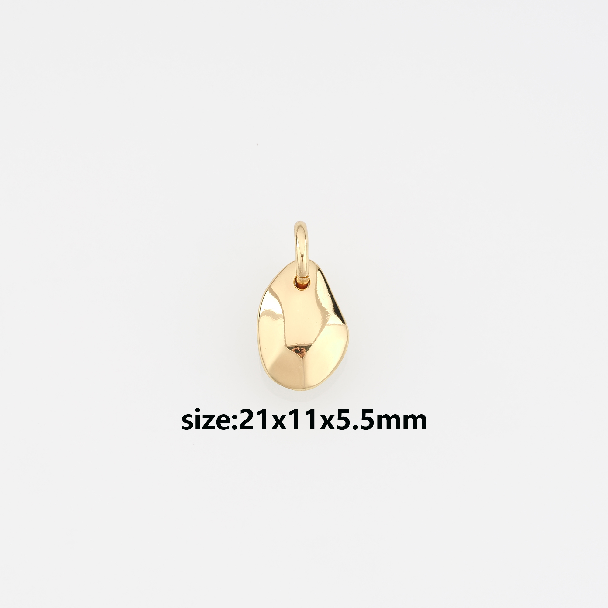 18K Gold Filled Geometric Pendant,Dainty Geometric Charm Earrings Necklace for DIY Jewelry Making Supply