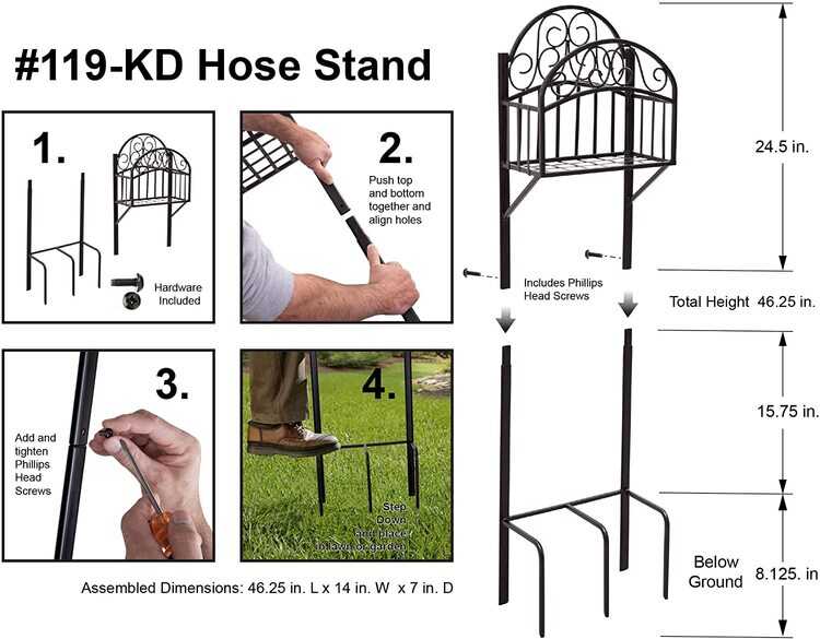 Liberty Garden 125′ Hose Stand With Shelf