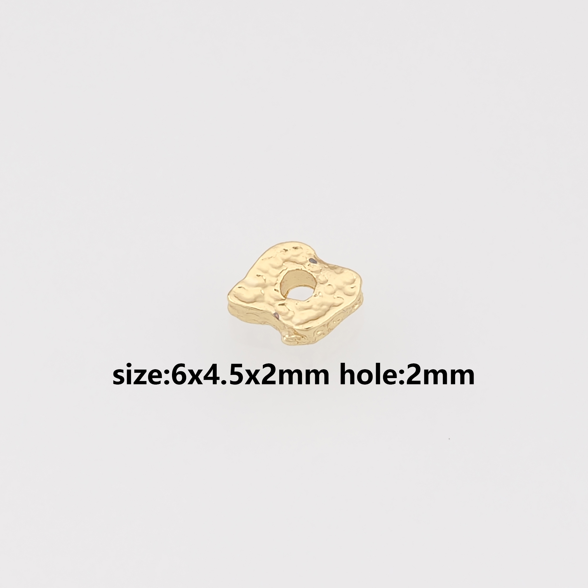 50Pcs 18K Gold Filled Geometric Spacer Beads,Irregular Bead for Bracelet Jewelry Necklace Making Supply