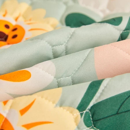 Flower Colored Mattress Protector Cotton Cadar Single/Queen/King Size Non Slip Sheet Fitted Bedsheet