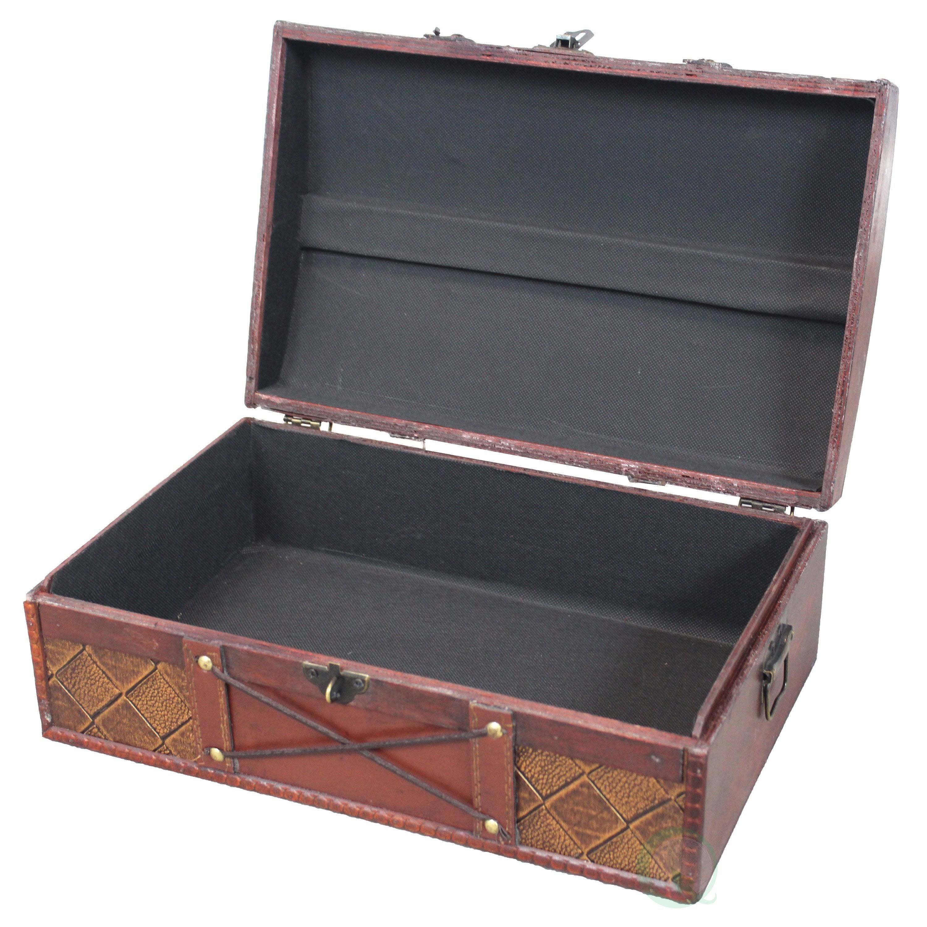 Vintiquewise Pirate Treasure Chest with Leather x
