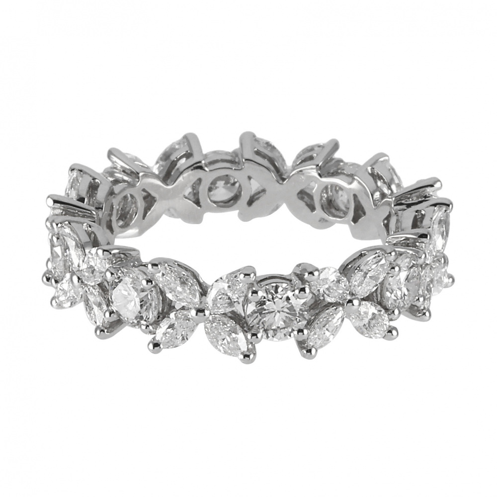 Tiffany & Co. Victoria Alternating Ring Platinum Diamond 60132856