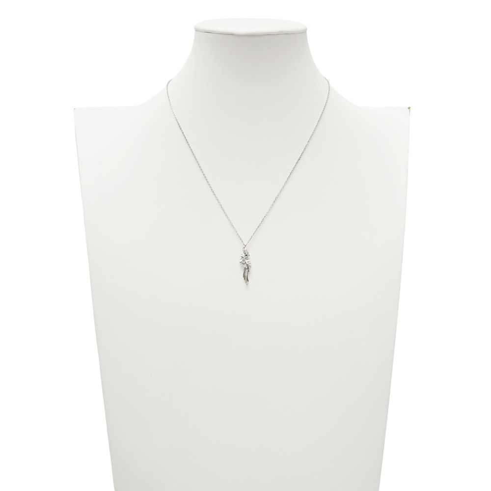 Cartier Parrot Motif 18k White Gold Necklace B3046200
