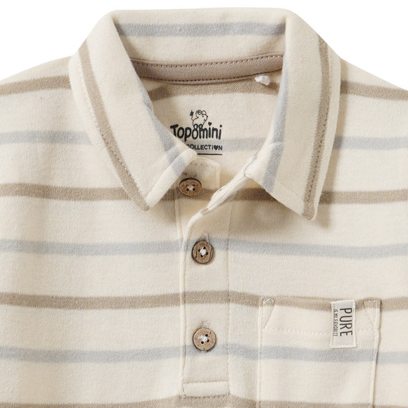 Topomini Pure Collection Baby Poloshirt mit Streifen