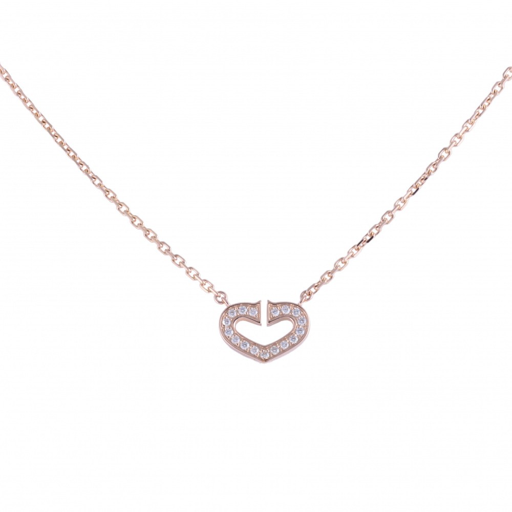 Cartier C Heart Necklace 18K Yellow Gold