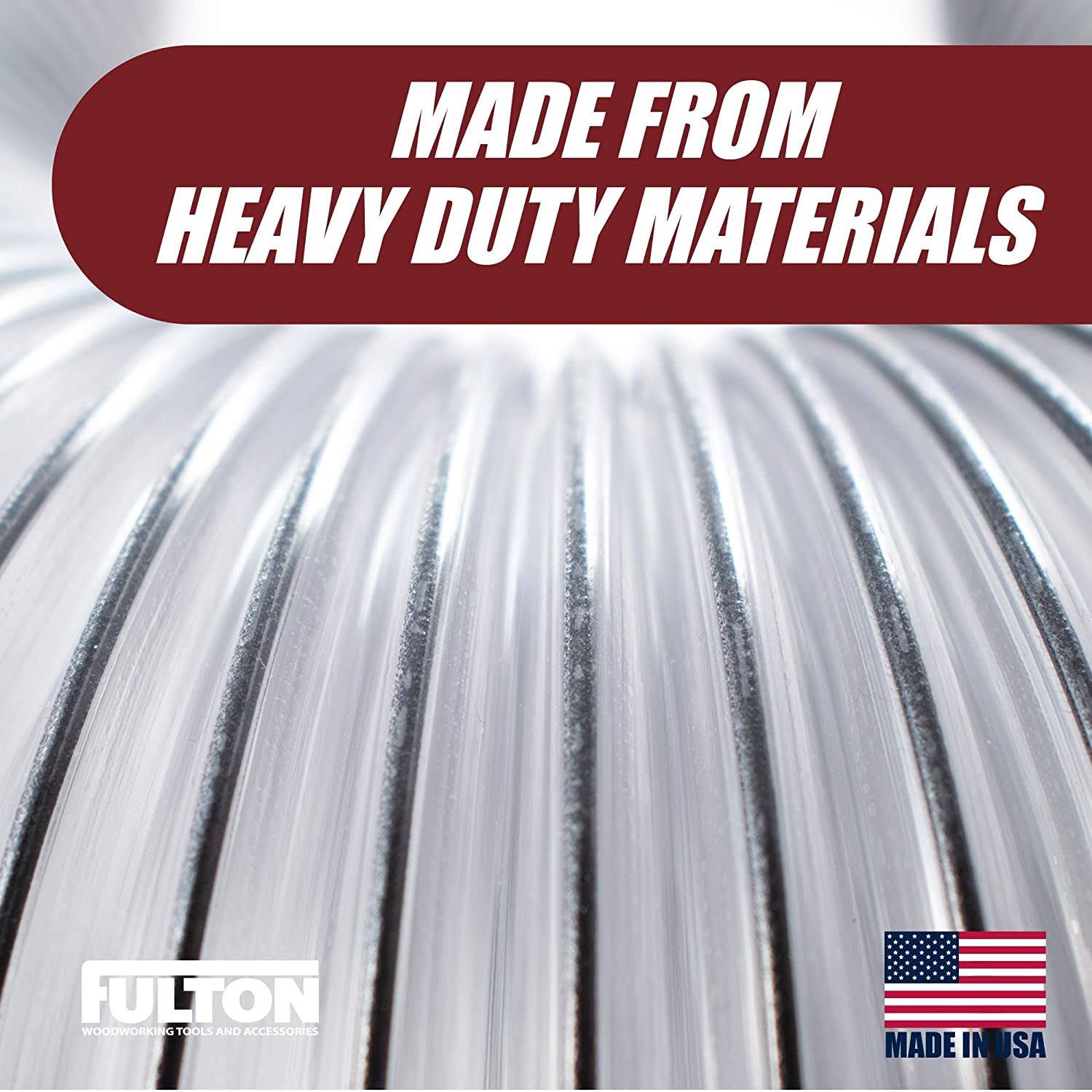 Fulton 6x22 x 10& (6 inch Diameter by 10 Feet Long) Ultra-Flex Clear Vue Heavy Duty PVC DUST, Debris and Fume Collection Hose -