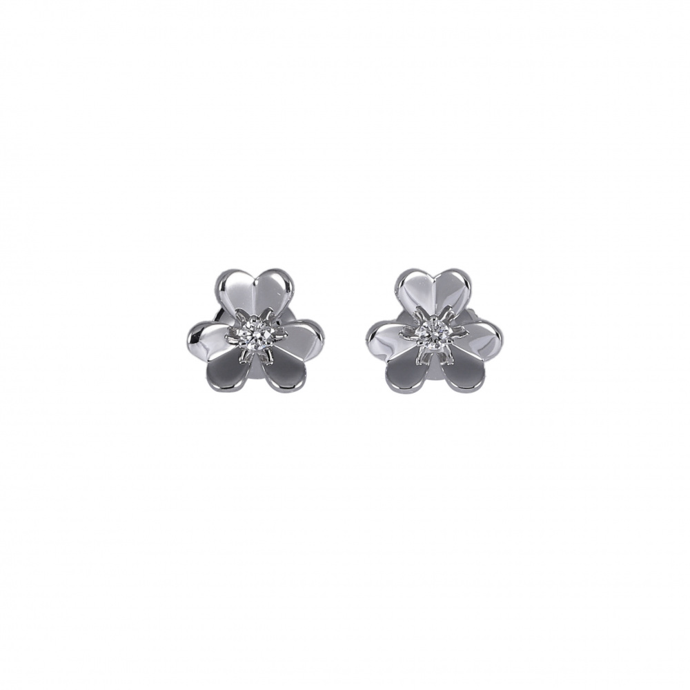Van Cleef & Arpels Frivole Earrings 18K White Gold Diamond VCARP0J600