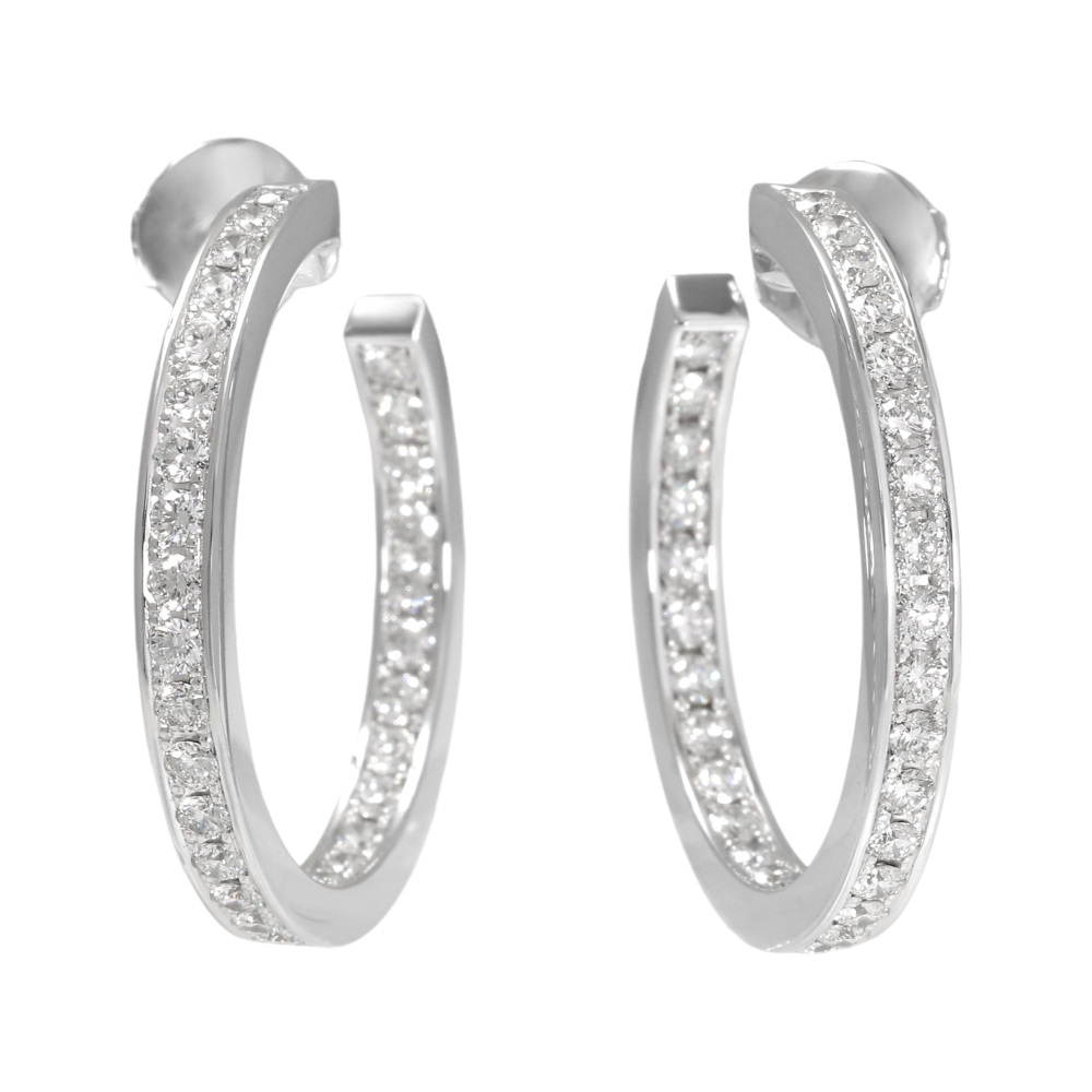 Cartier Classical Hoop Earrings 18K White Gold B8037900