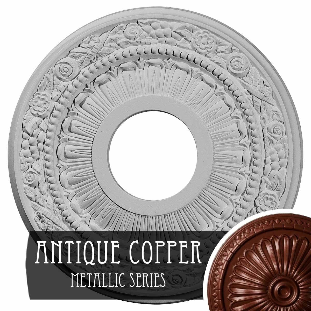 12 1/8x22OD x 3 5/8x22ID x 7/8x22P Nadia Ceiling Medallion (pale Gold)