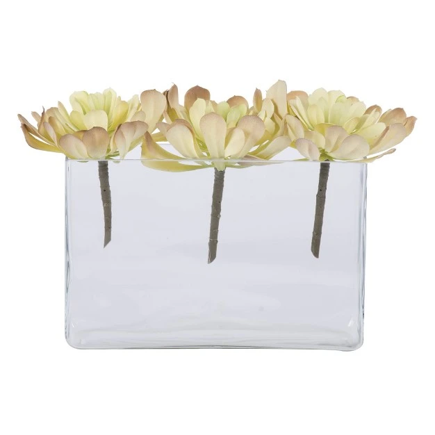 Artificial Green Succulent, Paper Pot.