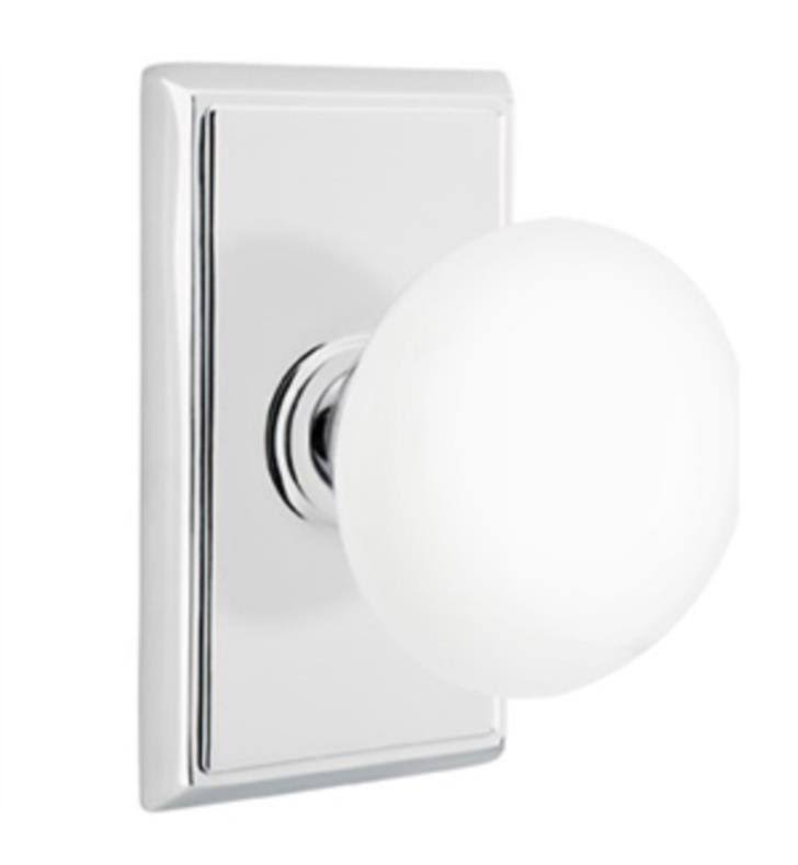 Emtek 8121EUS10B Passage Egg Knob with Rectangular Rose Finish: Oil Rubbed Bronze