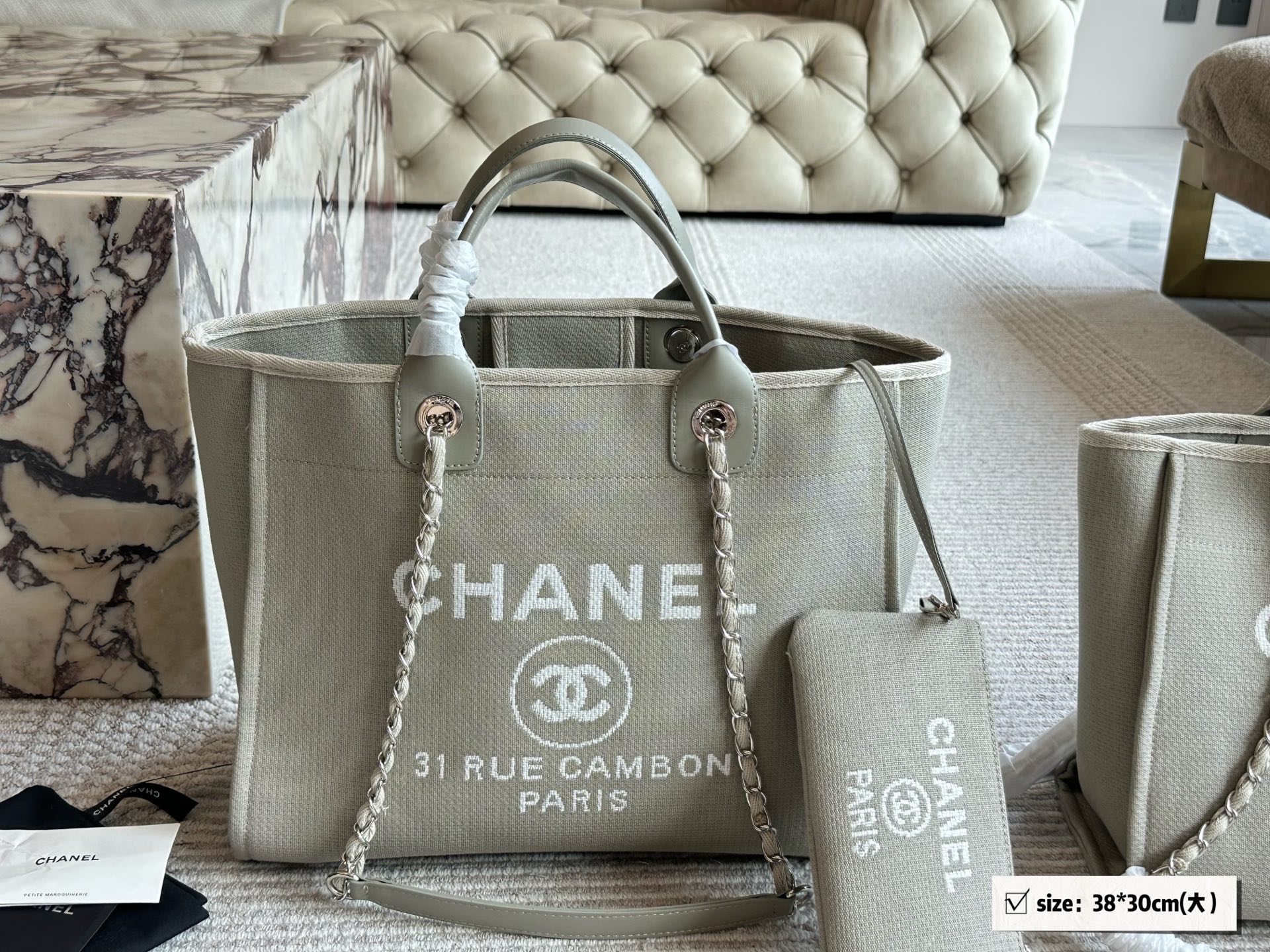 Chanel denim beach bag - cnluxepick