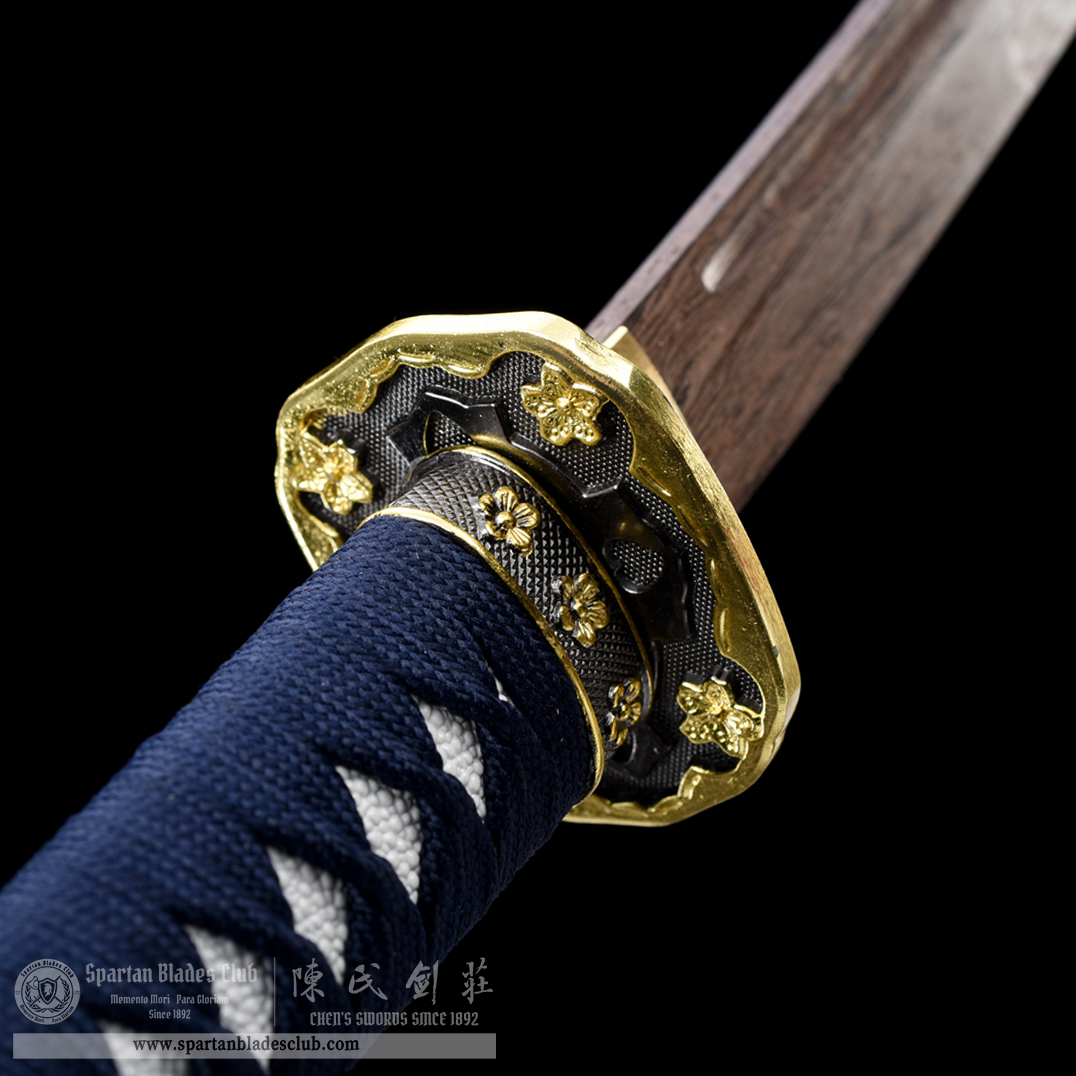 HW47 | Souou | Not Sharpened | Practice Sword | Tachi | Rosewood Blade | Brown | Flower | Full-tang | Spartan Blades Club | CHEN'S SWORDS 1892 - Spartan Blades Club - 陳氏劍莊1892