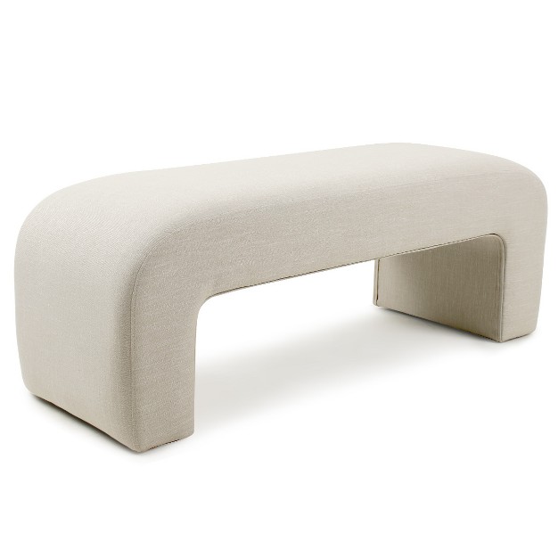 Contemporary Farmhouse Upholstered Bench the Pop Maison