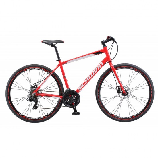 Kempo Hybrid Bike, 700c wheels, 21 speeds, mens frame, red