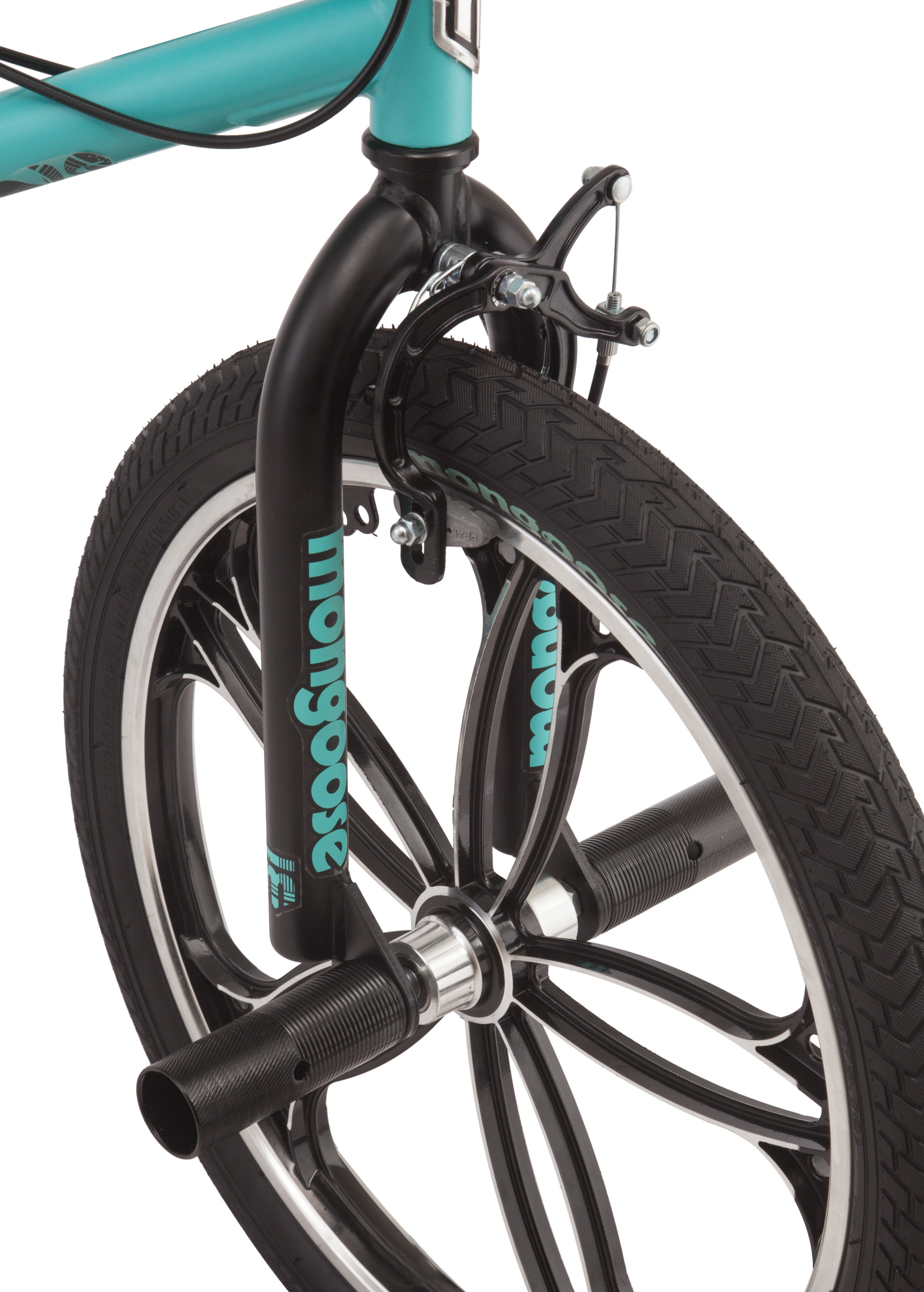 Mongoose Craze Freestyle BMX Bike, 20-inch Mag wheels, 4 Freestyle Pegs, ages 6 and up, Black, Mint, girls, boys