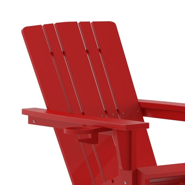 AllWeather Rocking Adirondack Chair with Swiveling Cupholder