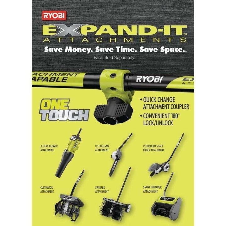 ryobi-4-Cycle 30cc Attachment Capable Curved Shaft Gas Trimmer