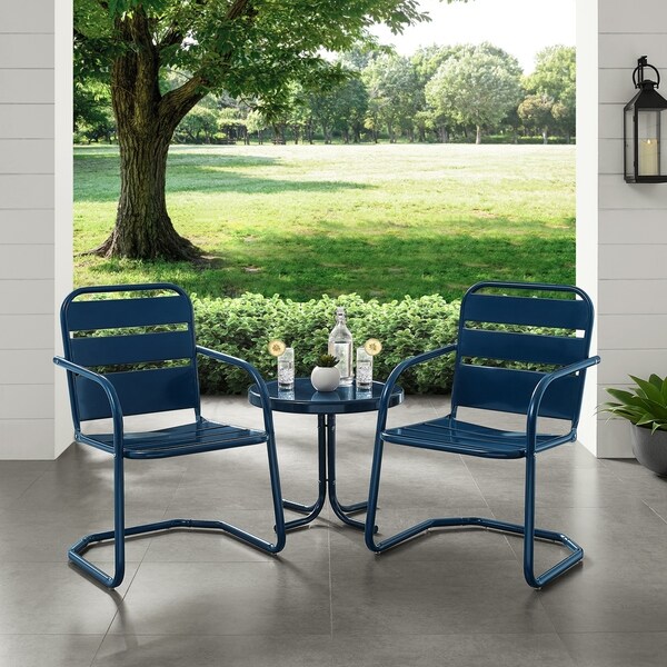 Brighton 3pc Outdoor Metal Armchair Set
