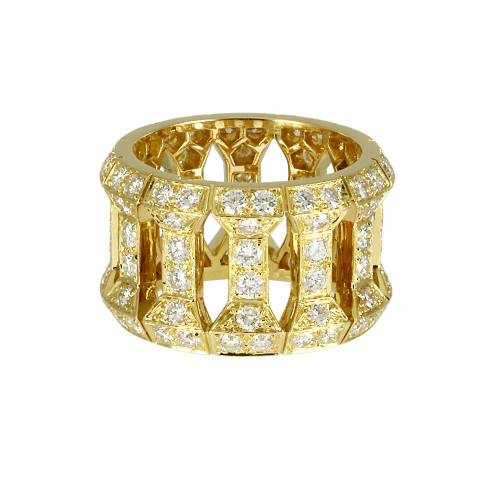 Cartier Antalya K18YG Yellow Gold Ring Diamond