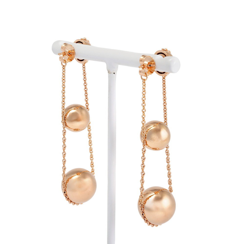 Tiffany & Co. Hardware Triple Drop Earrings 18K Rose Gold 63008990