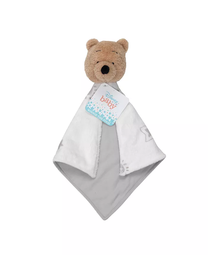 Lambs and Ivy Disney Baby WINNIE THE POOH Lovey White Gray Security Blanket