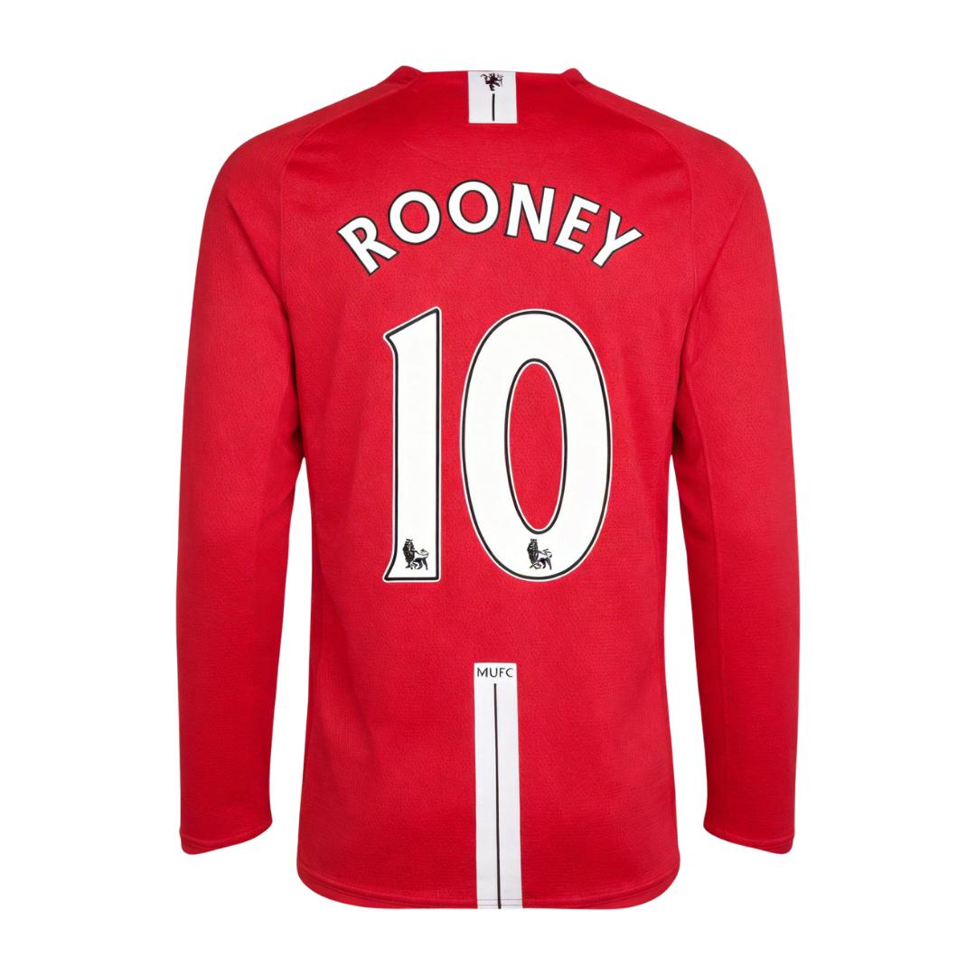 Retro Soccer Jersey ROONEY #10 Manchester United Home Long Sleeve 2007/08