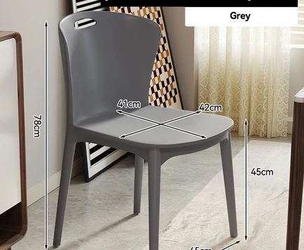 【Bearing 200kg】Plastic Chair Dining Chair PP Backrest Chair Nordic Chair Cafe Kerusi Elegant Study Chair Kerusi Makan