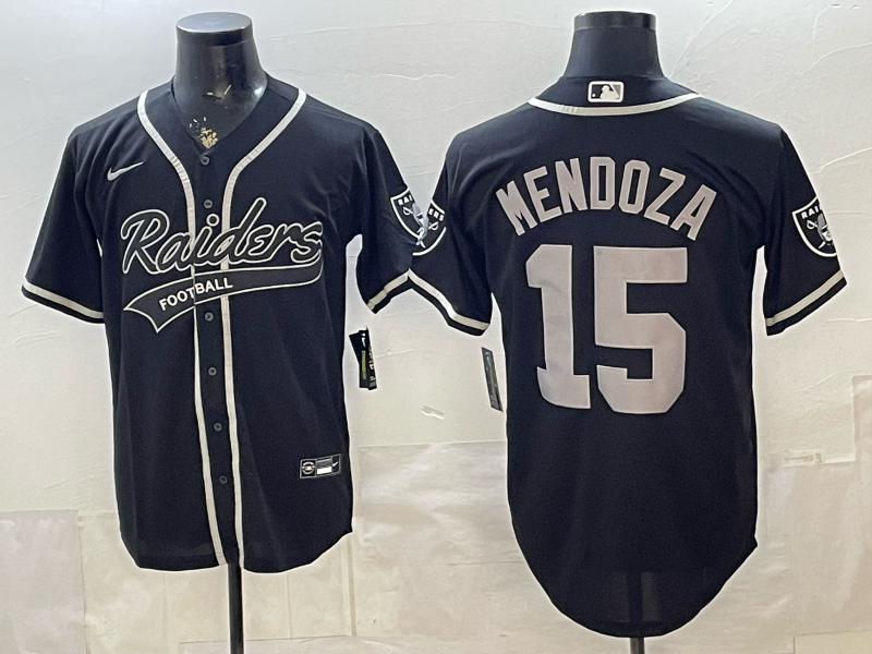 Men's Las Vegas Raiders Fernando Mendoza #15 Black Game Player Jersey
