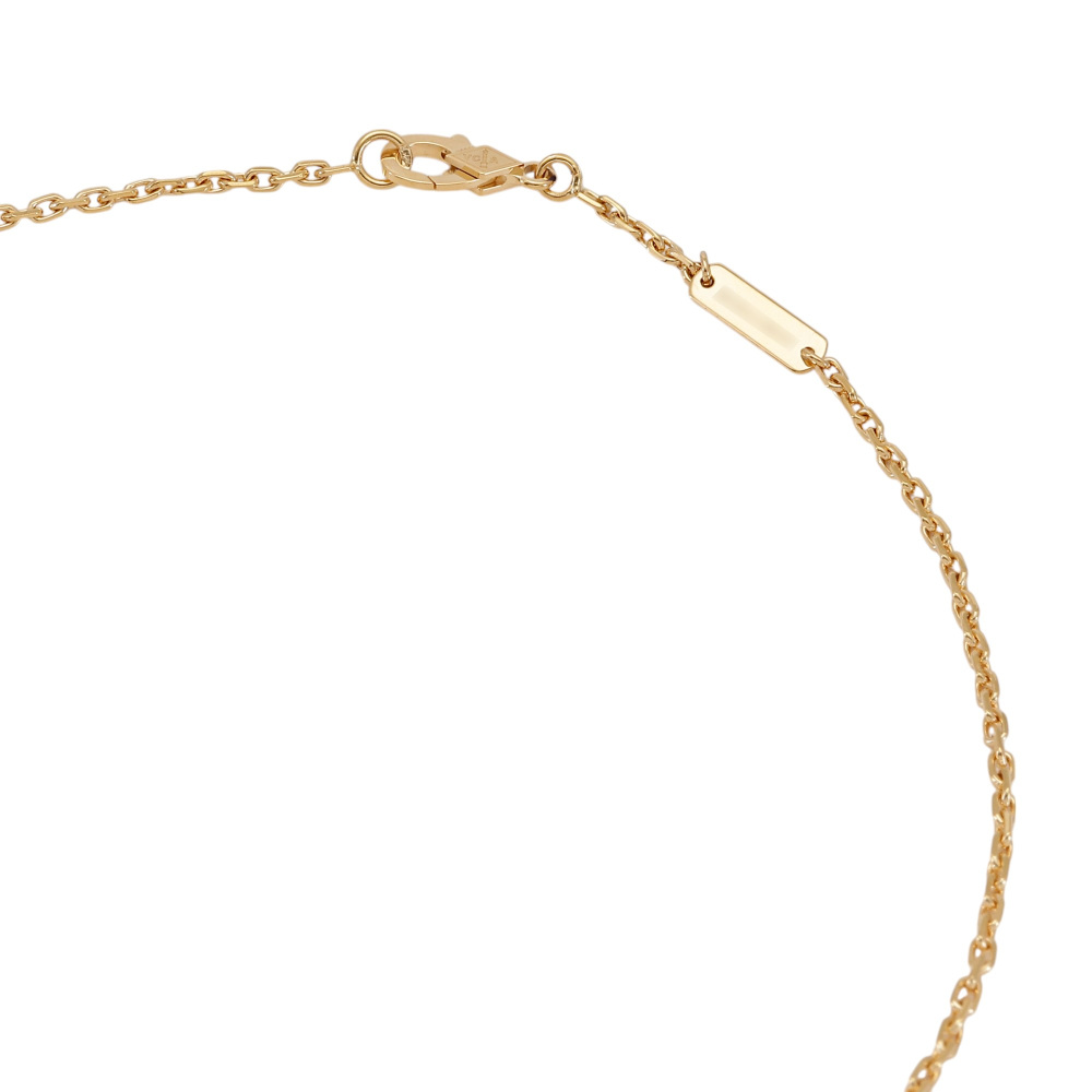 Van Cleef & Arpels Magic Alhambra Necklace 1 Motif 18K Yellow Gold Blue Agate VCARP6LA00