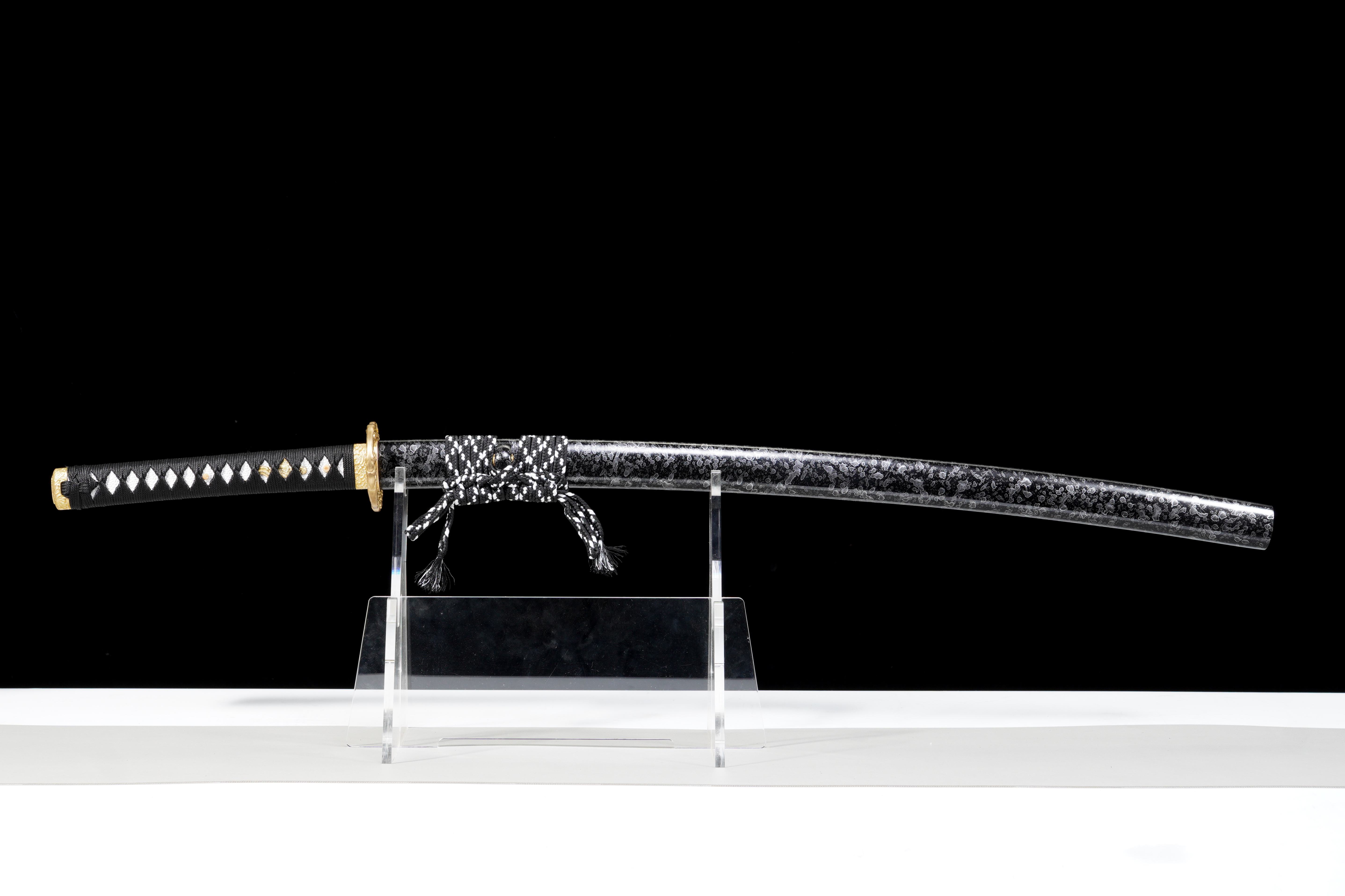 Handmade Katana 9260 Spring Steel Black Blade Dark Dragon Full Tang