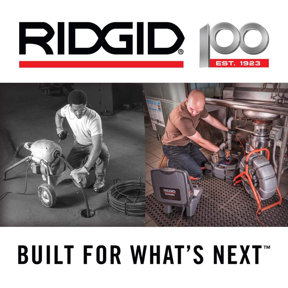 Ridgid K-400 Drain Cleaning Snake Auger 120-Volt Drum Machine with C-32IW 3/8 in. x 75 ft. Cable + 4-Piece Tool Set & Gloves 52363