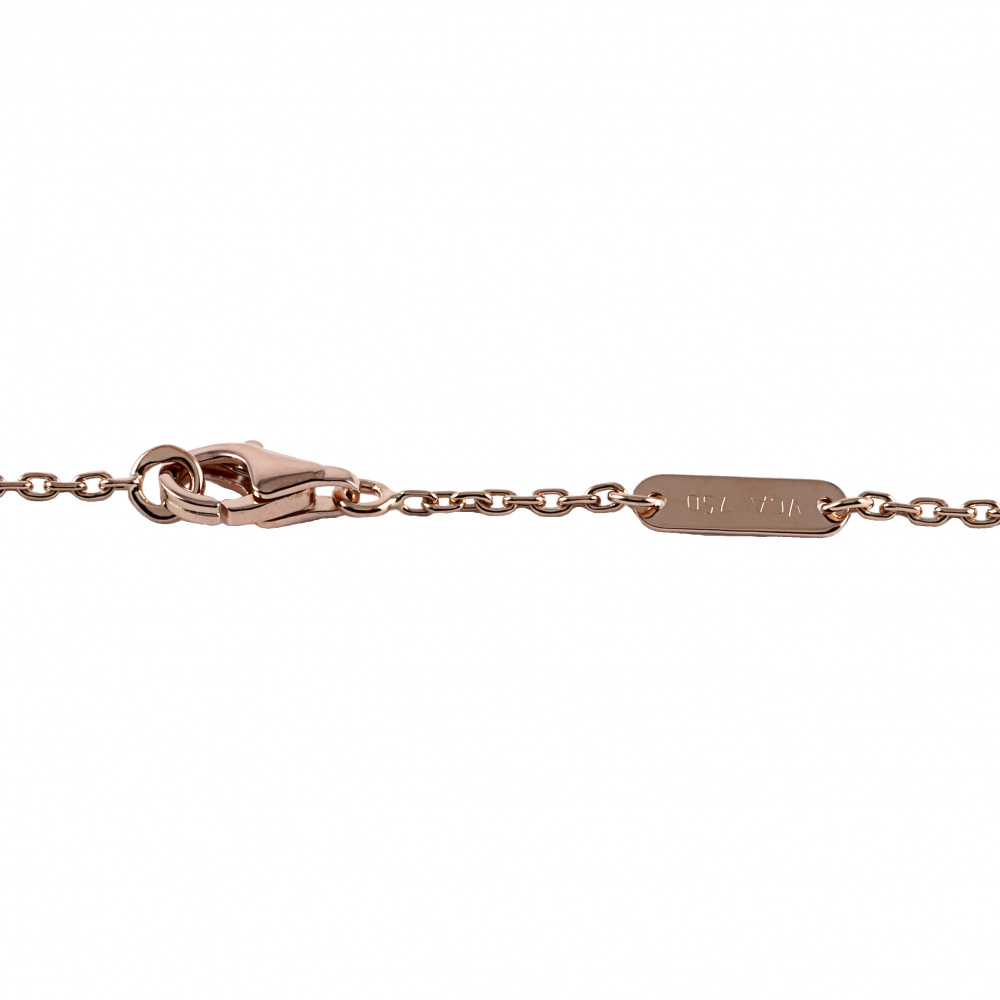 Van Cleef & Arpels Lucky Alhambra Heart Motif Necklace 18K Rose Gold Mother of Pearl B061051WM