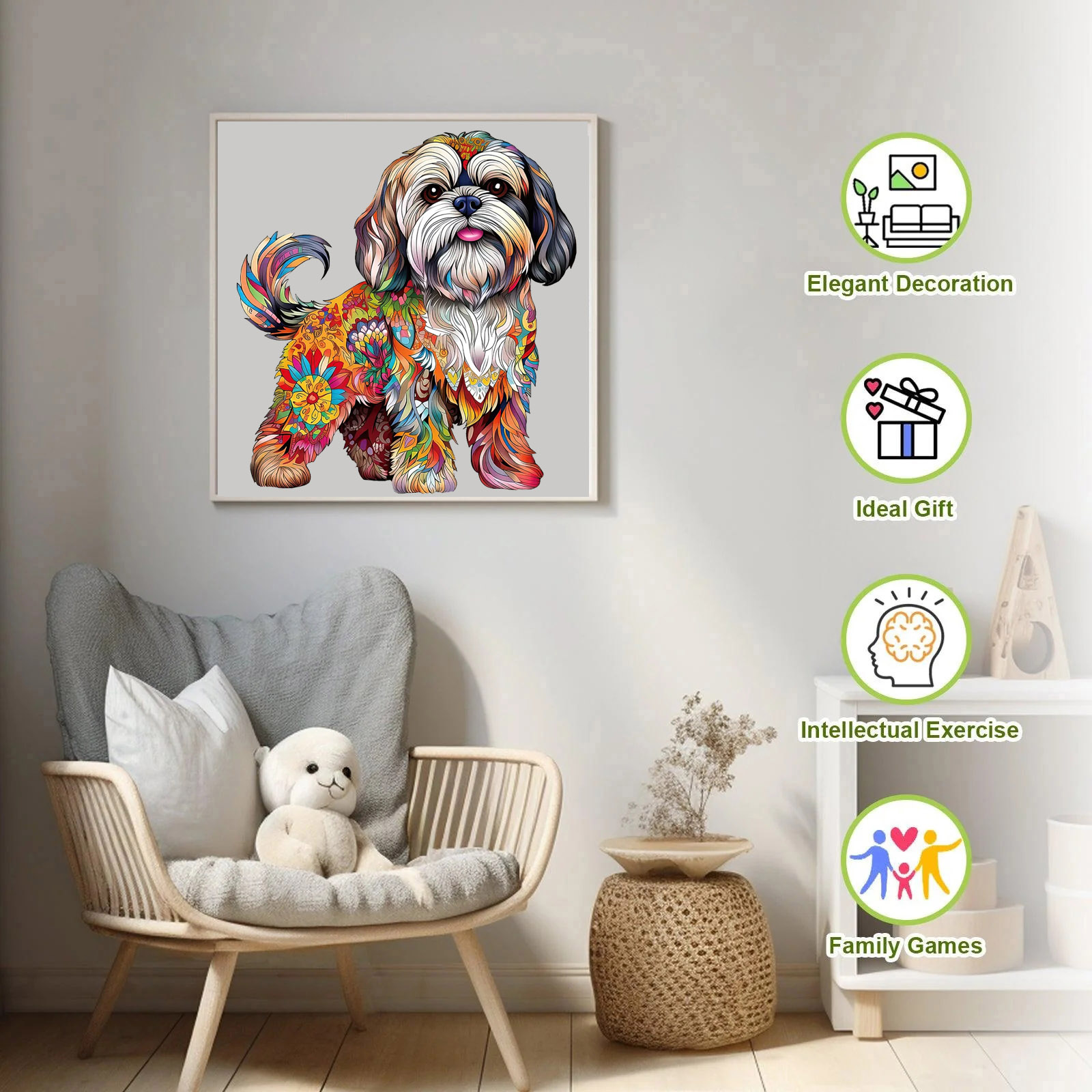 Wooden Animal Puzzle-Lovely Dog
