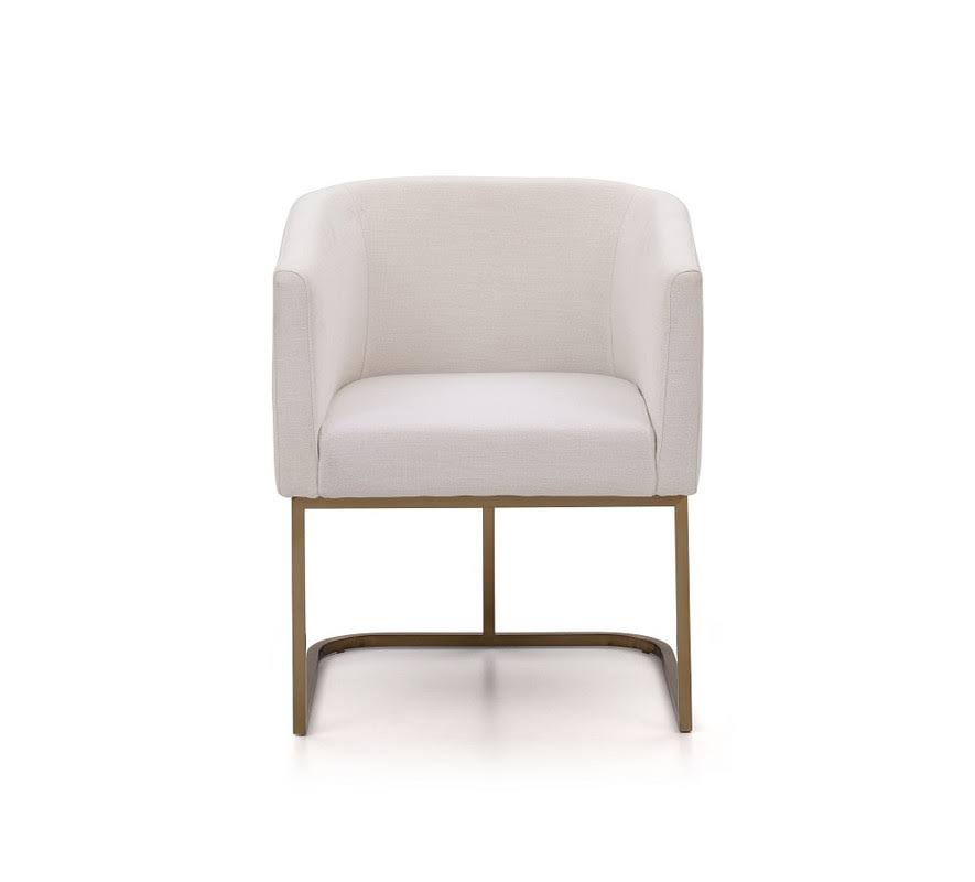 Modrest Yukon Modern Fabric Dining Chair - White