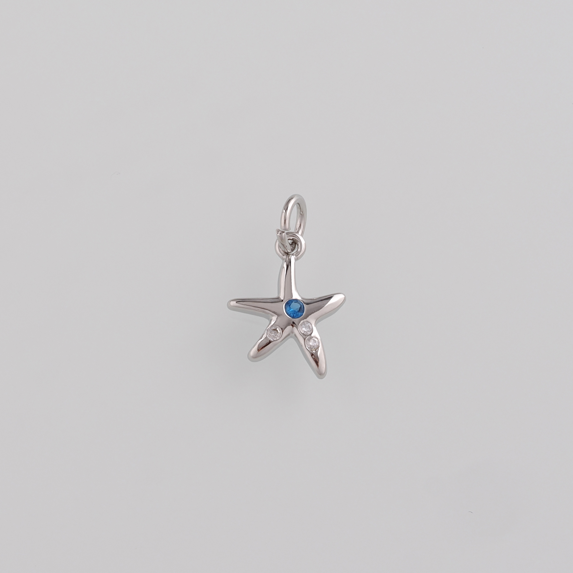 18K Gold Filled Starfish Pendant,Ocean Starfish Charm Earrings Necklace for DIY Jewelry Making Supply