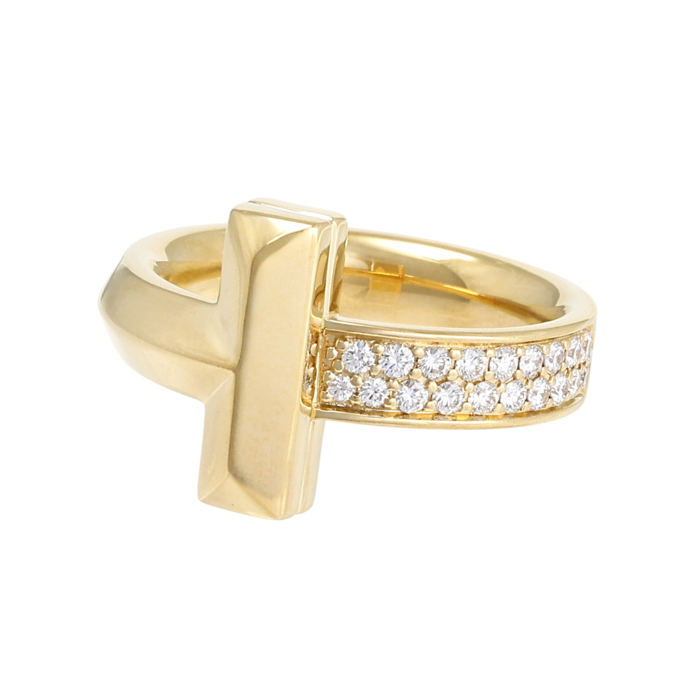 Tiffany & Co. Tiffany T One Ring 18K Yellow Gold Diamond 68171636