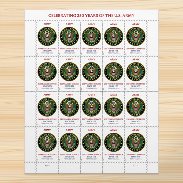 U.S.Army 250th Stamps 2025