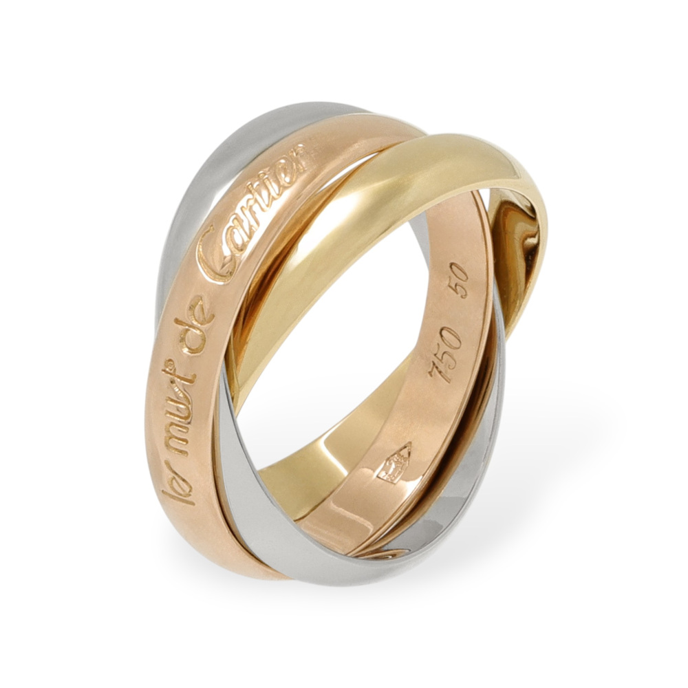 Cartier Trinity Classic Model Ring Tri-Gold