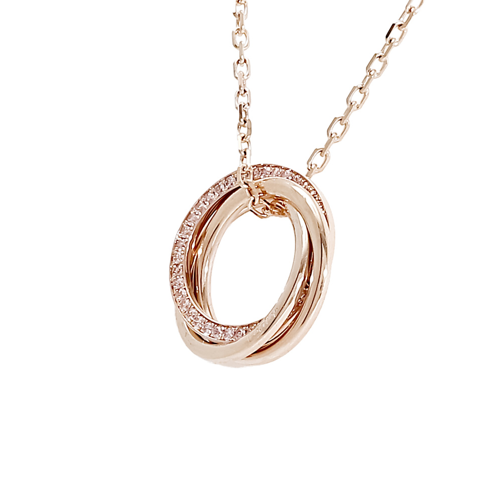 Cartier Trinity Necklace 18K Rose Gold Sapphire B3046000