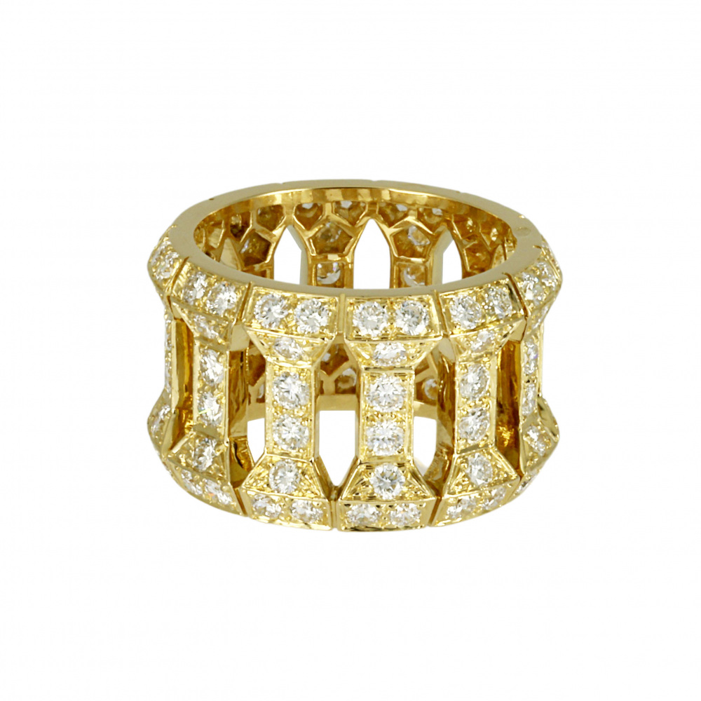 Cartier Antalya K18YG Yellow Gold Ring Diamond